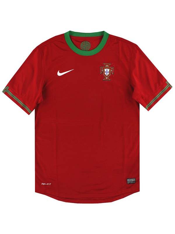 Portugal maglia da casa retrò camicia sportiva da uomo divisa da calcio 2012-2013 